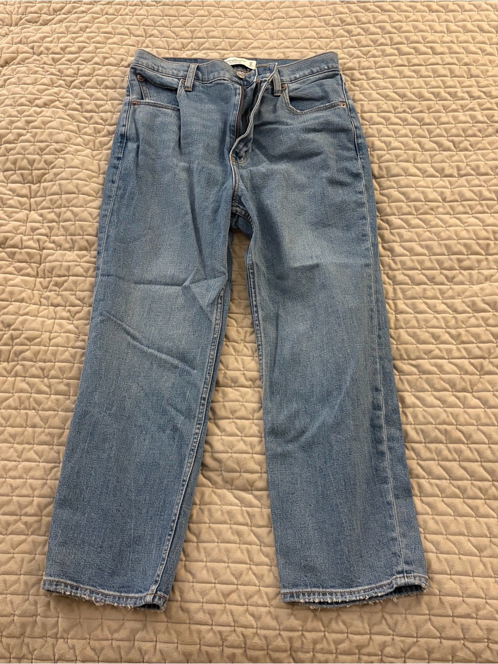 Abercrombie and fitch ankle straight ultra high rise